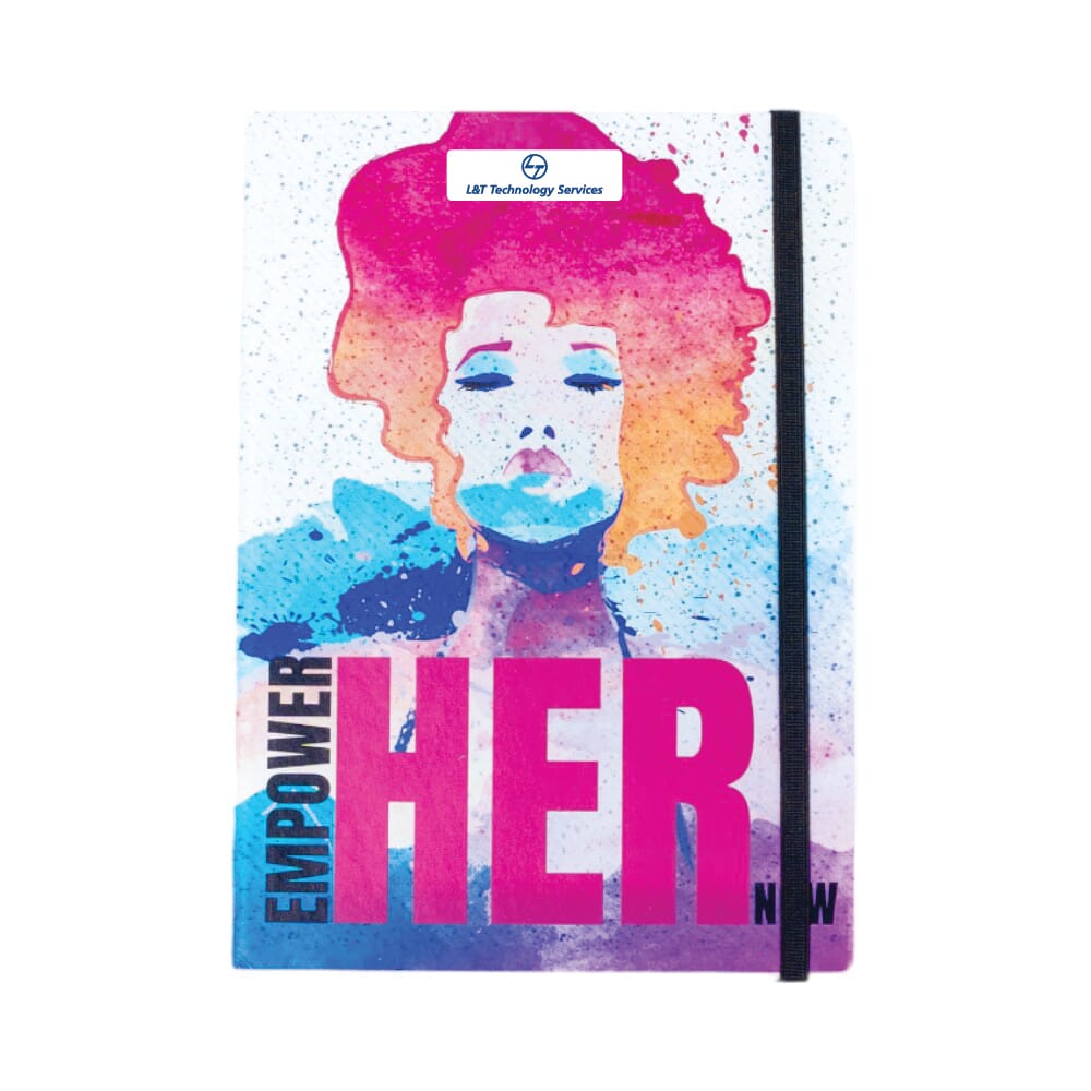 Bold Fluct A5 Notebook- 160 Pages - White